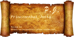 Princzenthal Jetta névjegykártya